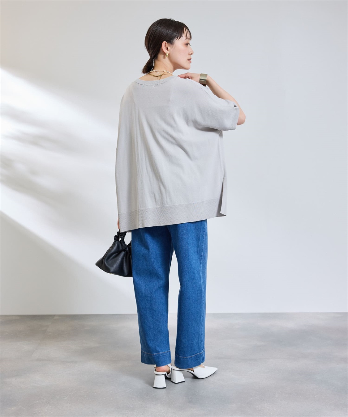 CROSS FUNCTION 《洗える》エブ楽 ドルマンスリーブニットプルオーバー_sub_8