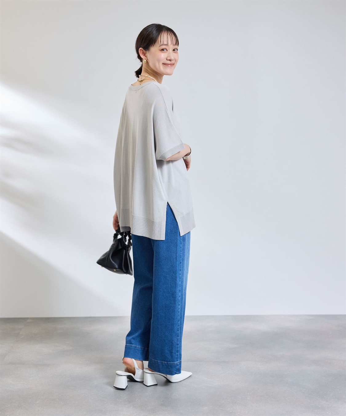 CROSS FUNCTION 《洗える》エブ楽 ドルマンスリーブニットプルオーバー_sub_9