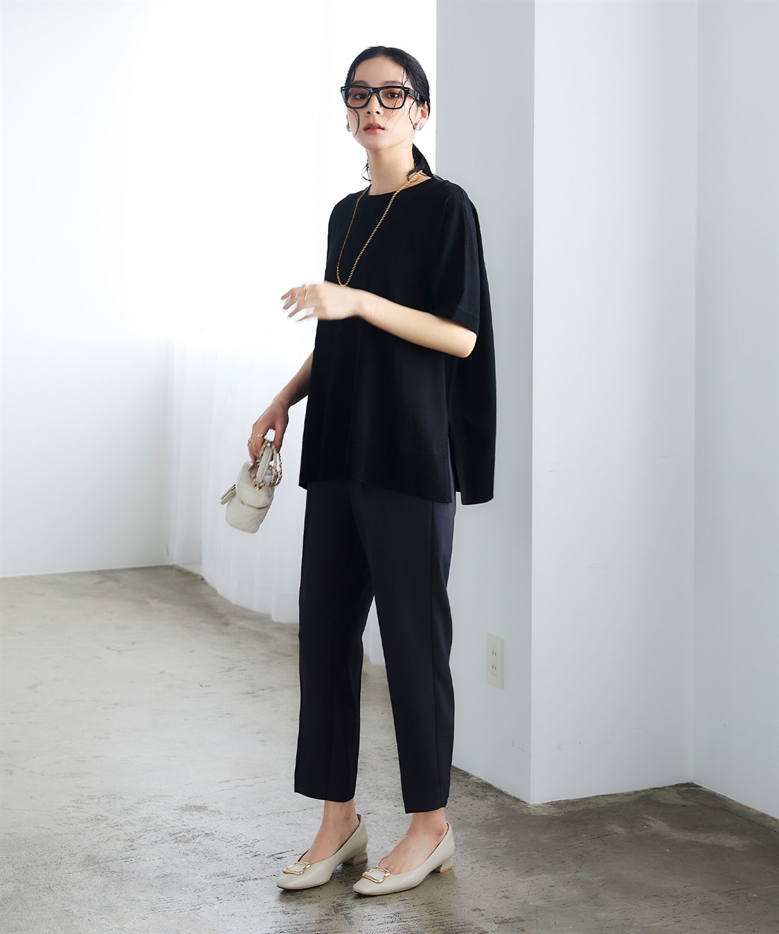 CROSS FUNCTION 《洗える》エブ楽 ドルマンスリーブニットプルオーバー_sub_14