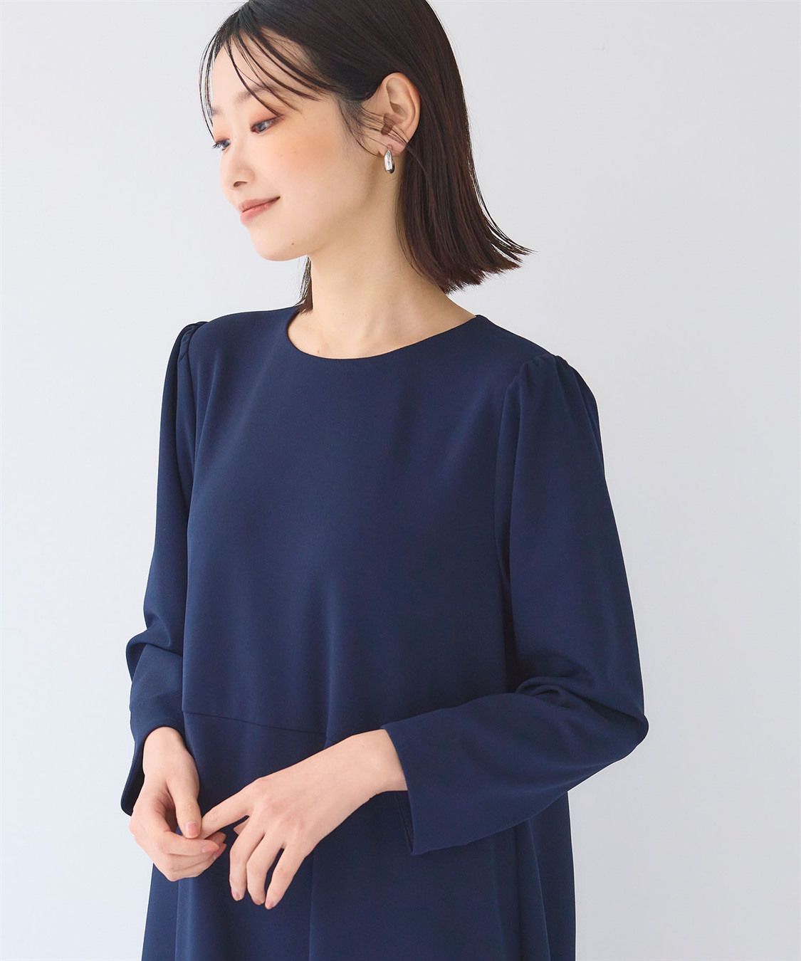 シワになりにくい》サマ美え ジョーゼットワンピース CROSS
