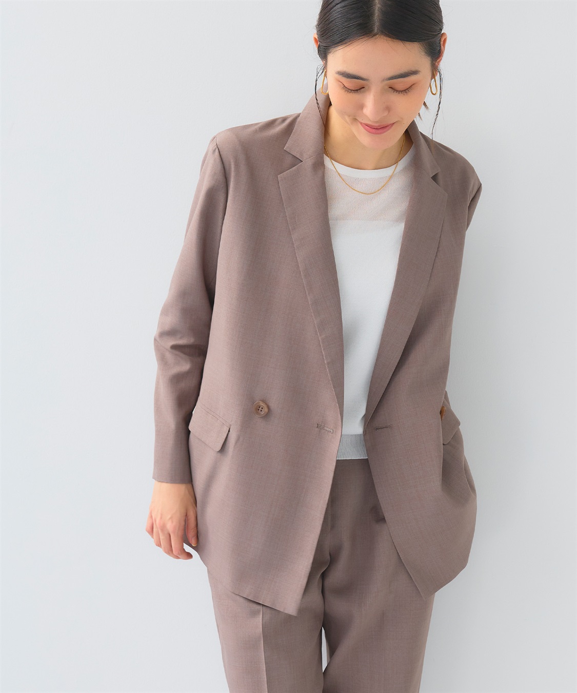 CROSS FUNCTION 《UV/洗える》サマ美え 冷感麻調テーラードジャケット_sub_1