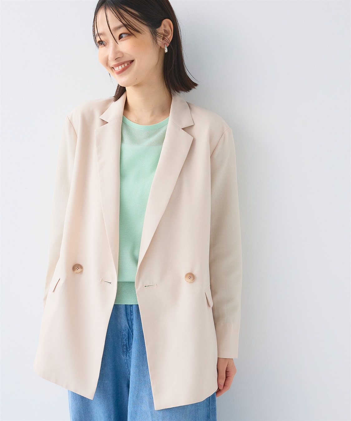 CROSS FUNCTION 《UV/洗える》サマ美え 冷感麻調テーラードジャケット_sub_2