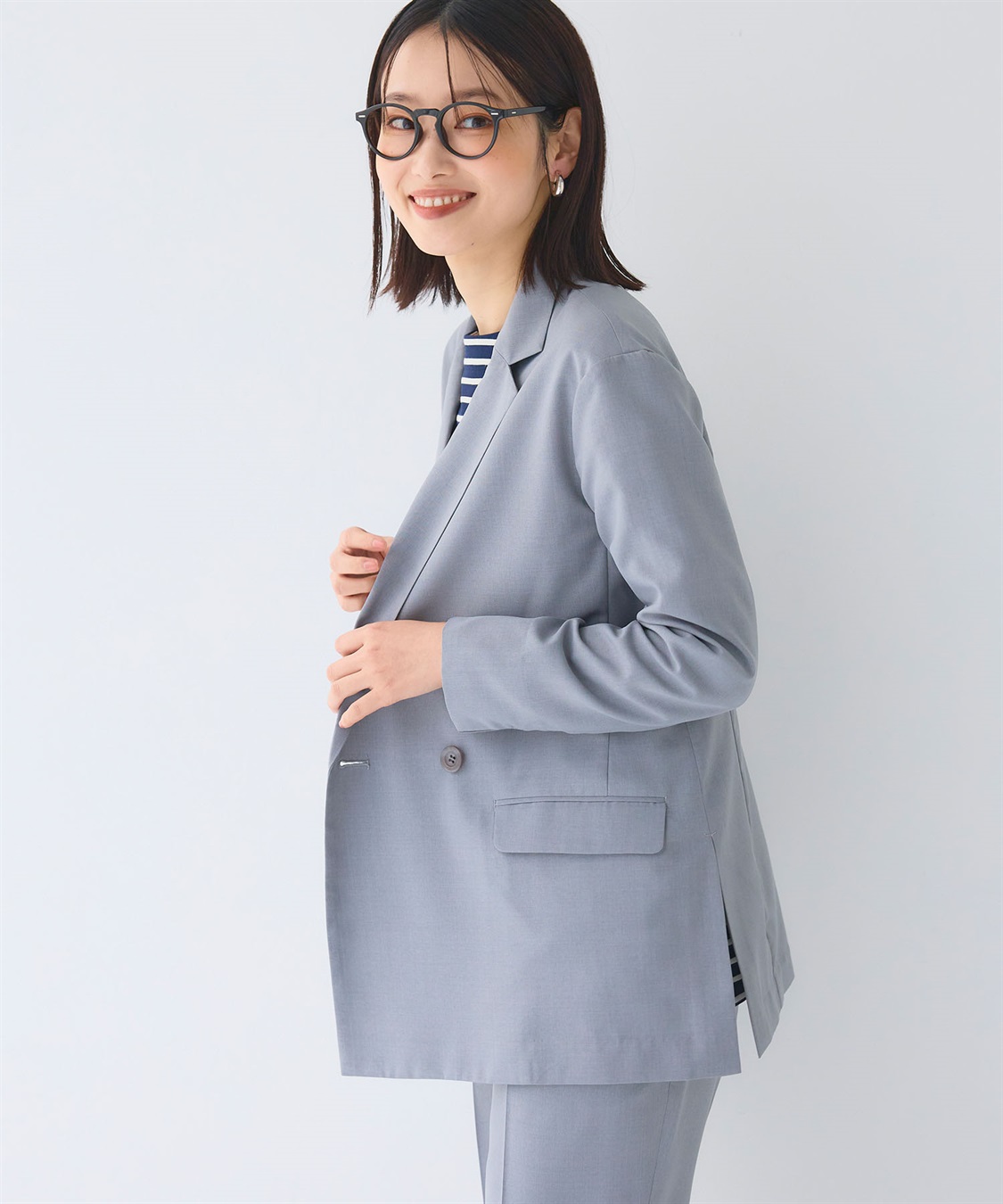 CROSS FUNCTION 《UV/洗える》サマ美え 冷感麻調テーラードジャケット_sub_4