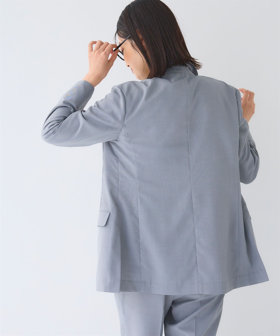 CROSS FUNCTION 《UV/洗える》サマ美え 冷感麻調テーラードジャケット_sub_7