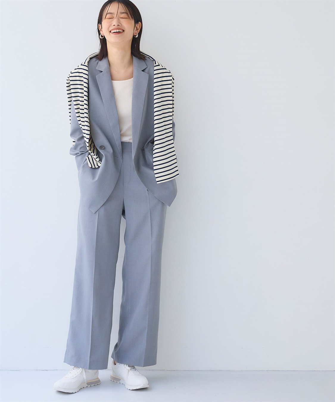 CROSS FUNCTION 《UV/洗える》サマ美え 冷感麻調テーラードジャケット_sub_10