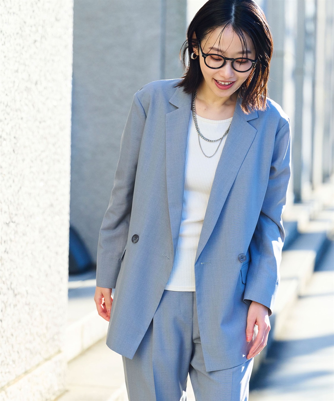 CROSS FUNCTION 《UV/洗える》サマ美え 冷感麻調テーラードジャケット_sub_11