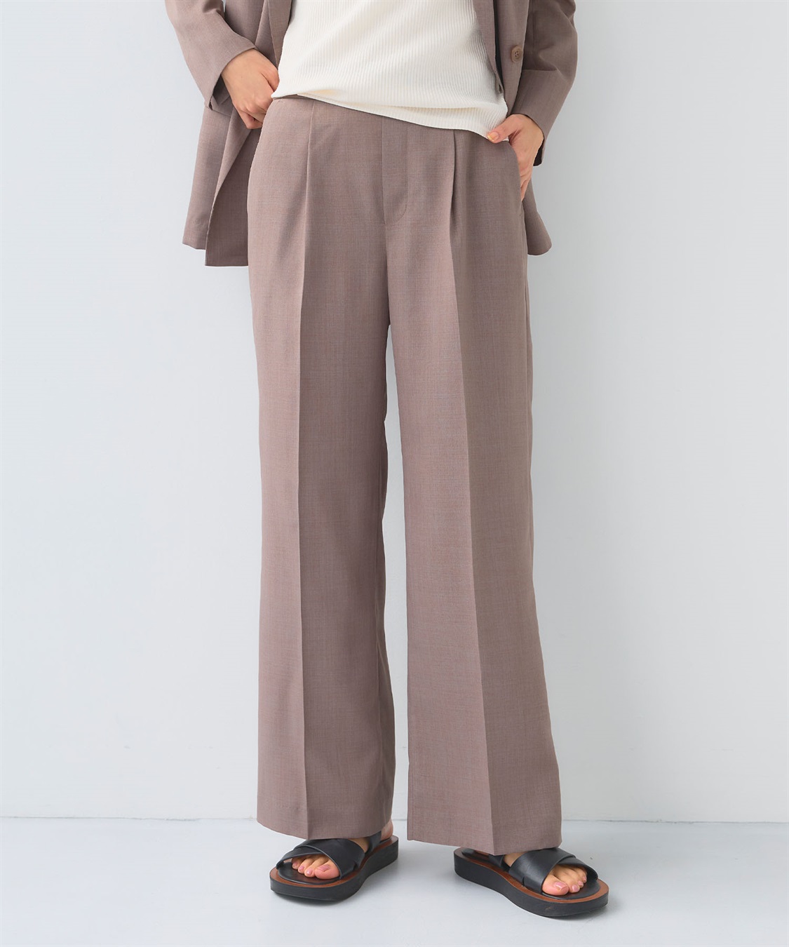 CROSS FUNCTION 《UV/洗える》サマ美え 冷感麻調ワイドパンツ_sub_3