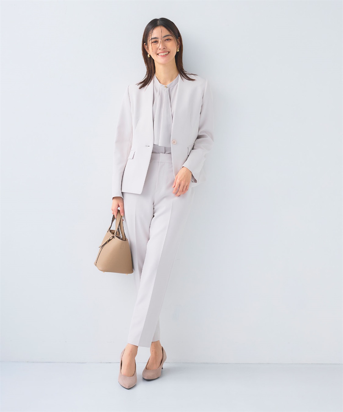 CROSS FUNCTION 《シワになりにくい》正解シルキードライラッフル半袖ブラウス_sub_9