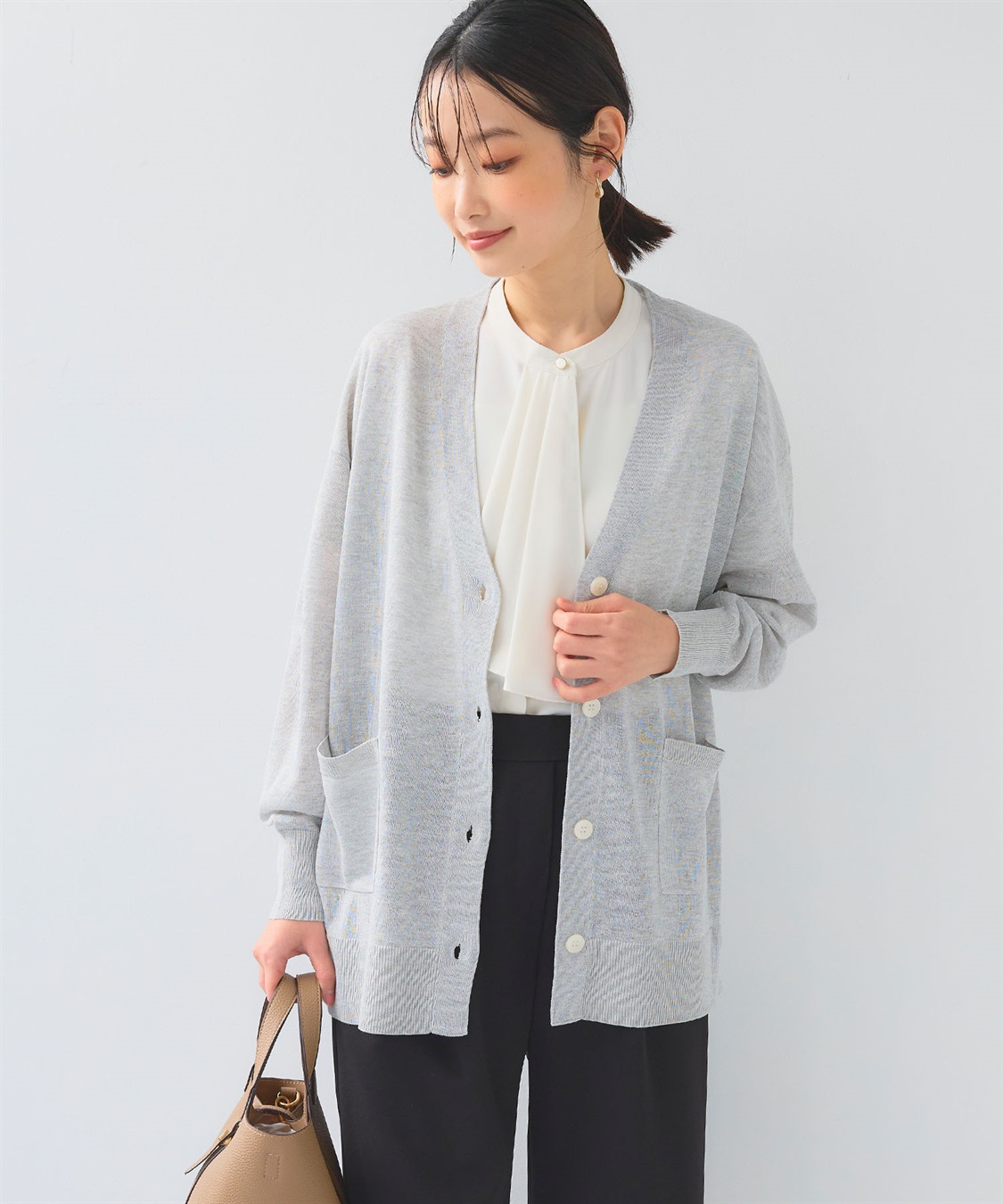 CROSS FUNCTION 《シワになりにくい》正解シルキードライラッフル半袖ブラウス_sub_16