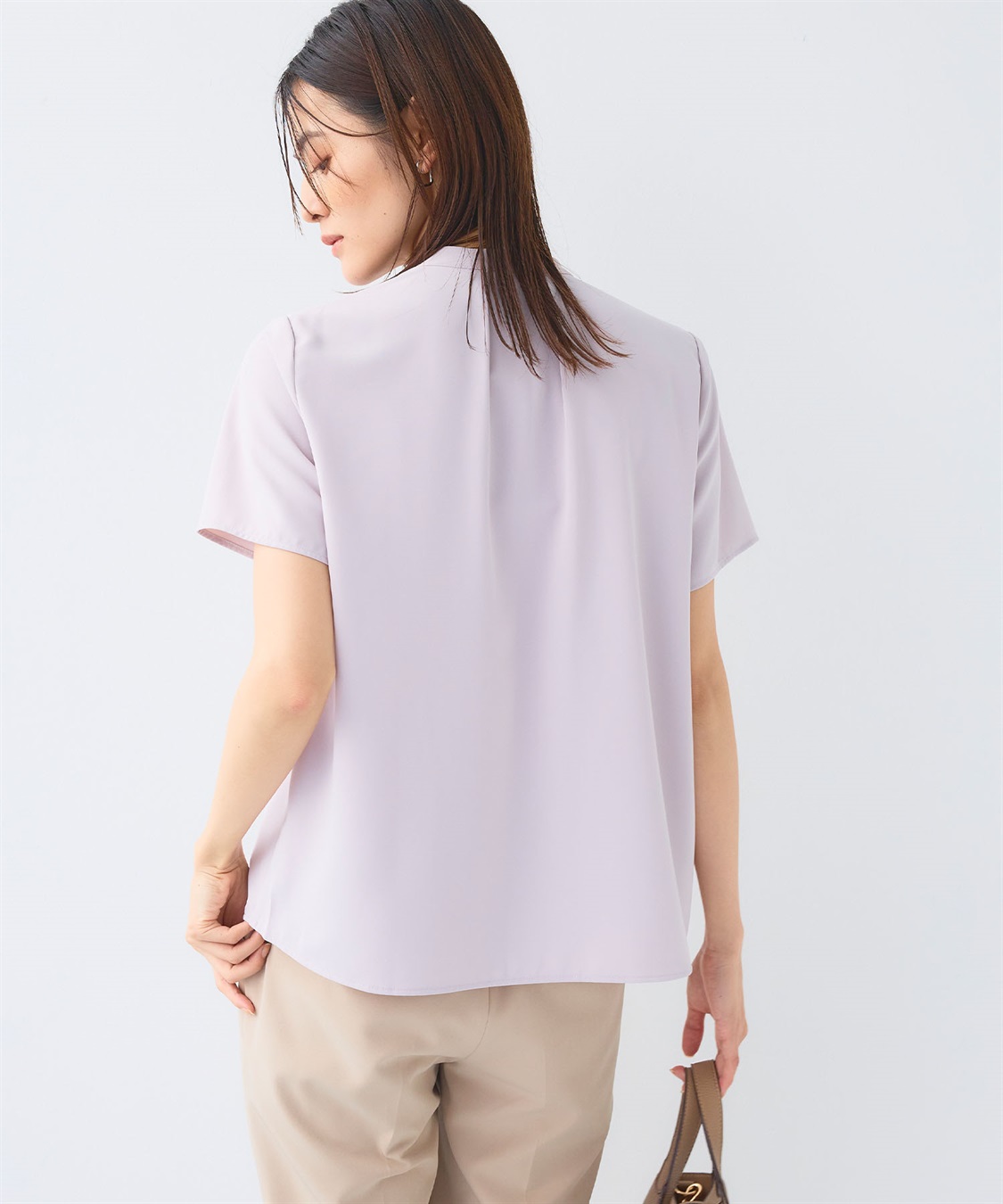 CROSS FUNCTION 《シワになりにくい》正解シルキードライラッフル半袖ブラウス_sub_22