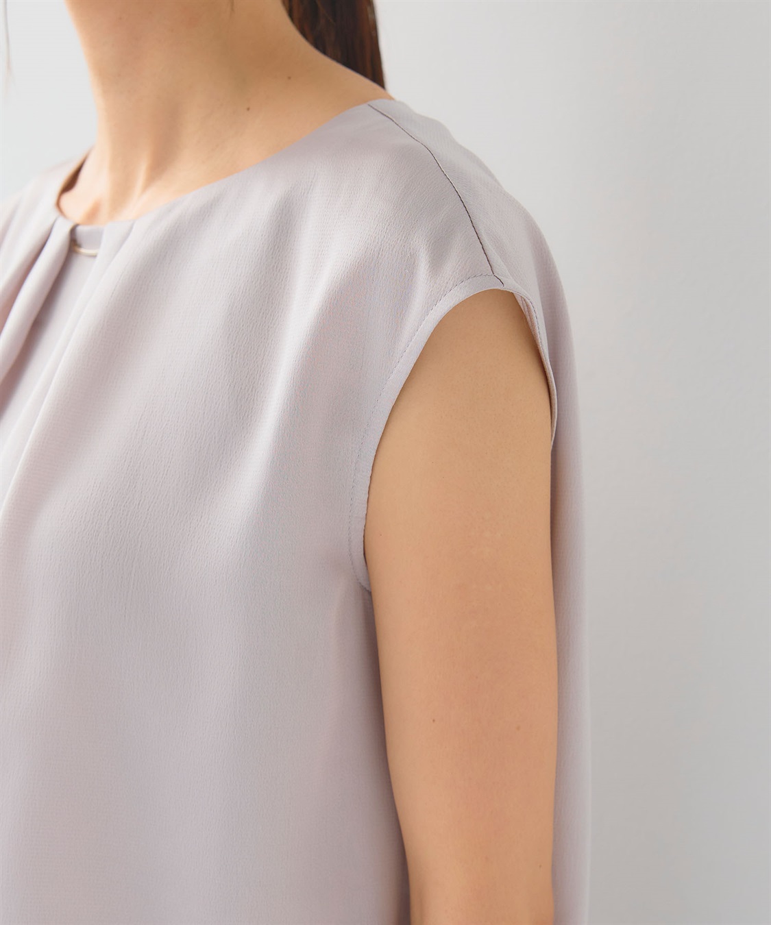 CROSS FUNCTION 《シワになりにくい》正解タックノースリーブサテンブラウス_sub_26