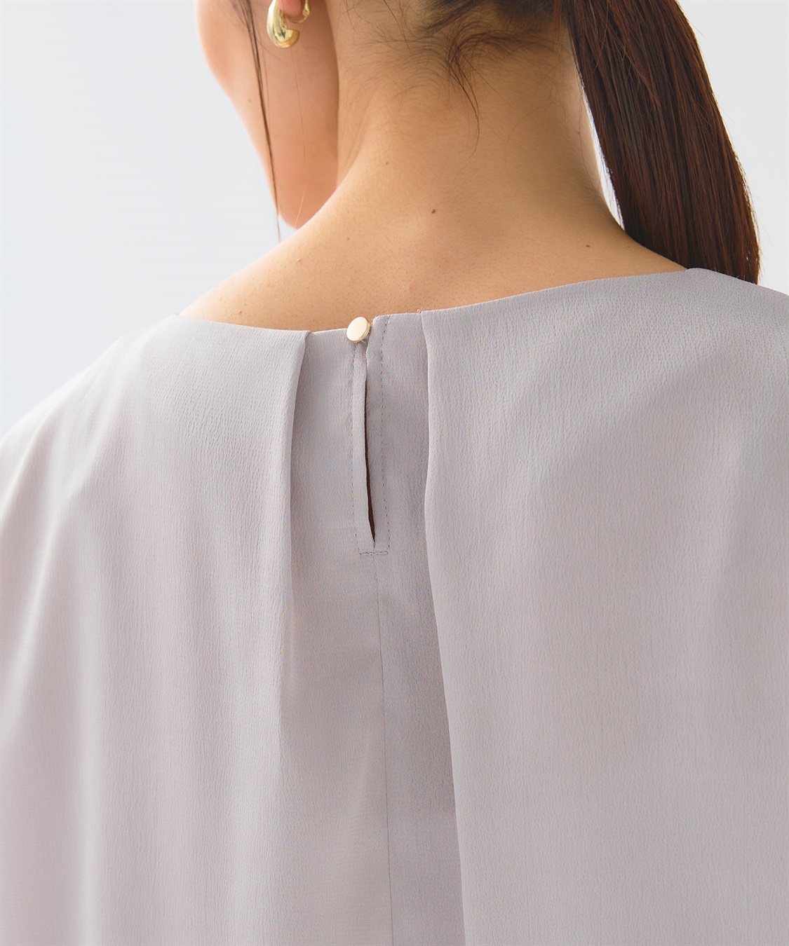 CROSS FUNCTION 《シワになりにくい》正解タックノースリーブサテンブラウス_sub_27