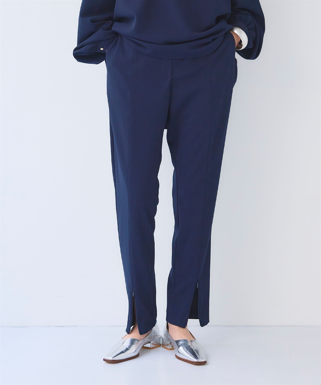 CROSS FUNCTION 《2点セット》サマ美え ジョーゼットボートネックブラウス&ジョガーパンツセット【CF/クロスファンクション】_sub_8