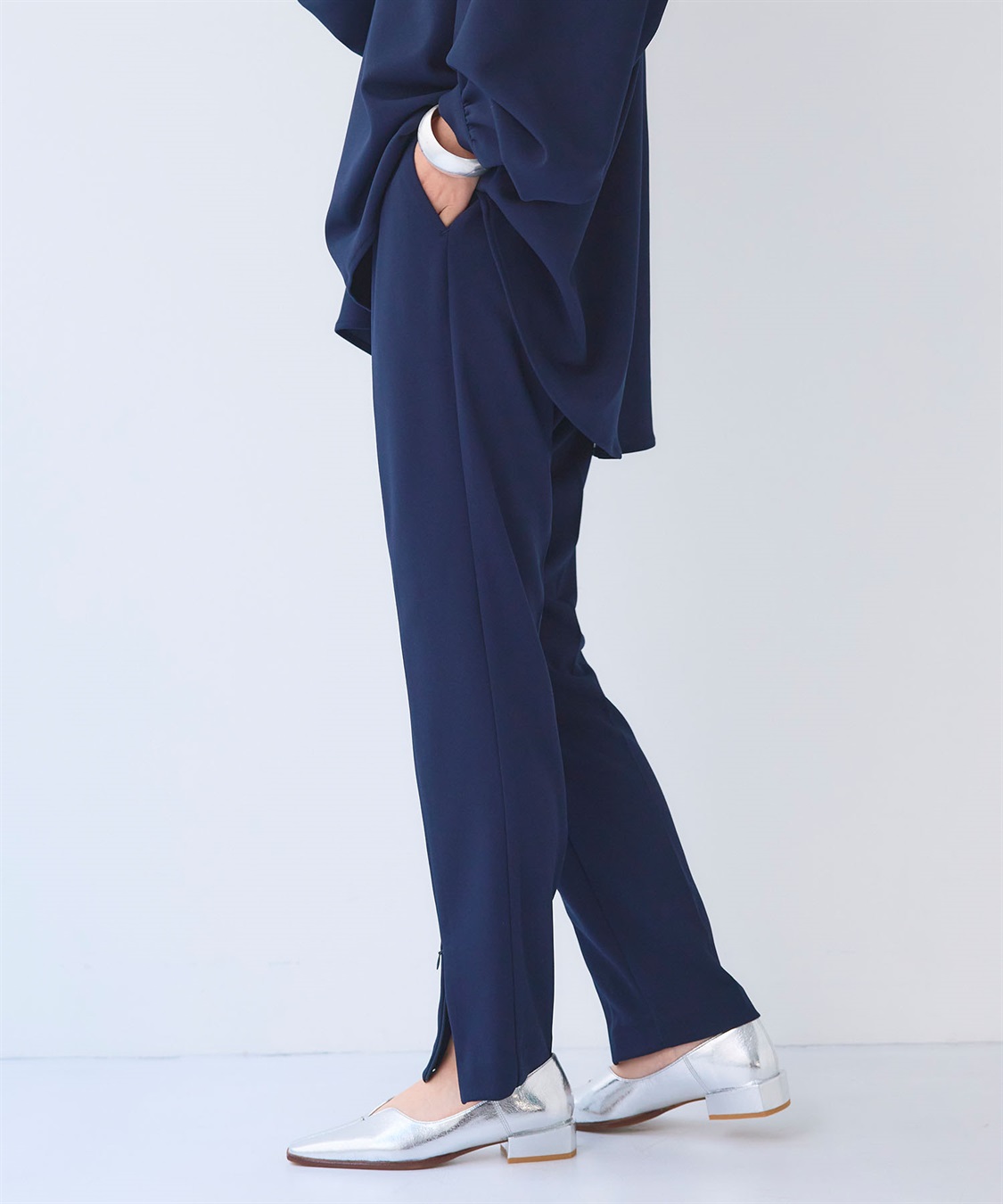 CROSS FUNCTION 《2点セット》サマ美え ジョーゼットボートネックブラウス&ジョガーパンツセット【CF/クロスファンクション】_sub_9