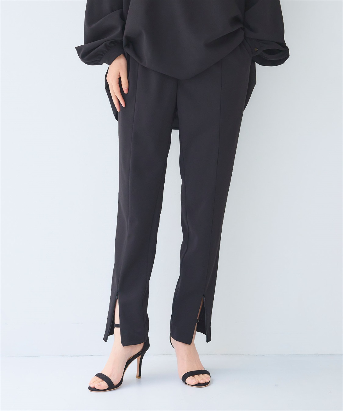 CROSS FUNCTION 《2点セット》サマ美え ジョーゼットボートネックブラウス&ジョガーパンツセット【CF/クロスファンクション】_sub_17