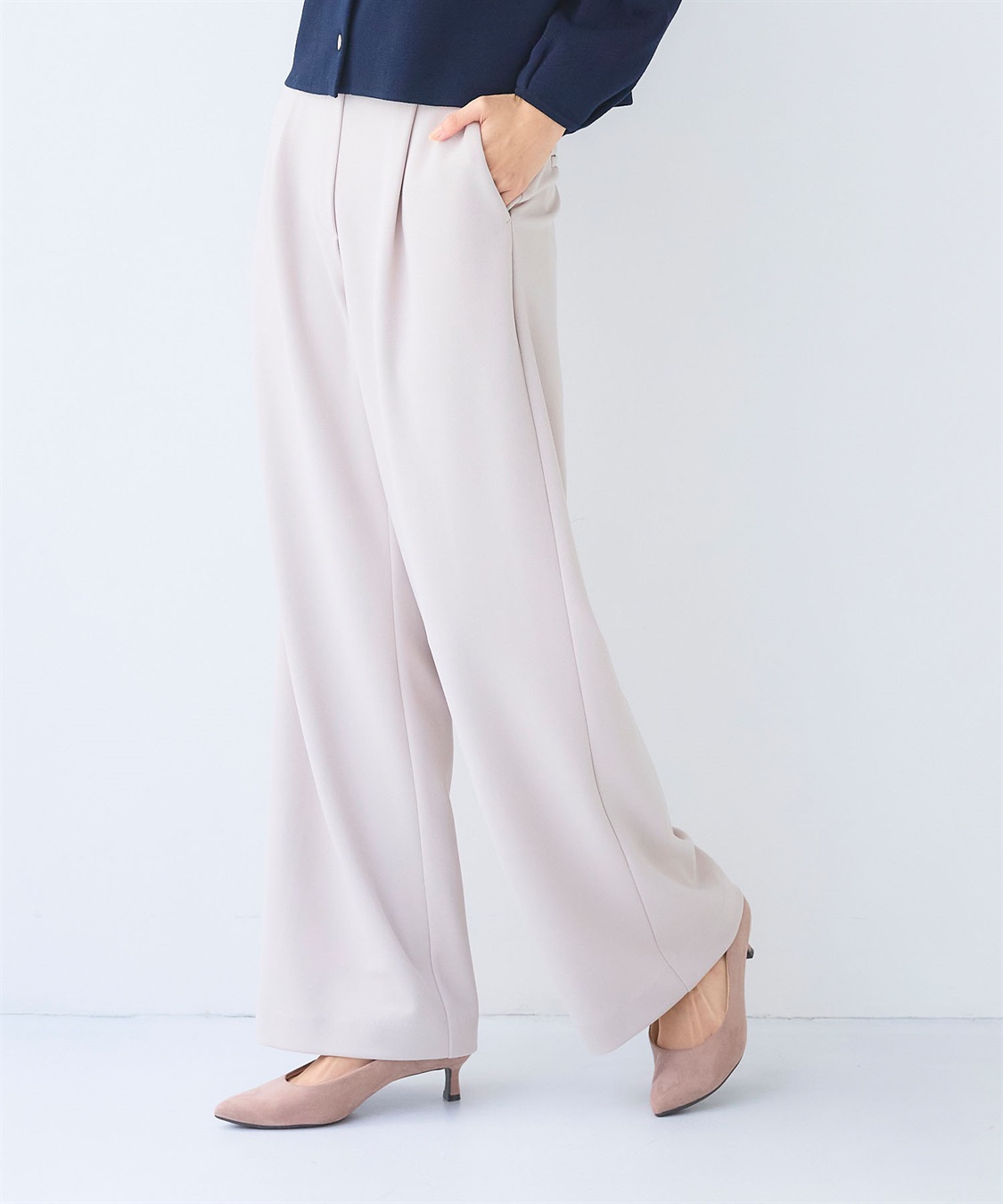 CROSS FUNCTION 《2点セット》サマ美え ジョーゼットボートネックブラウス&ワイドパンツセット【CF/クロスファンクション】_sub_12