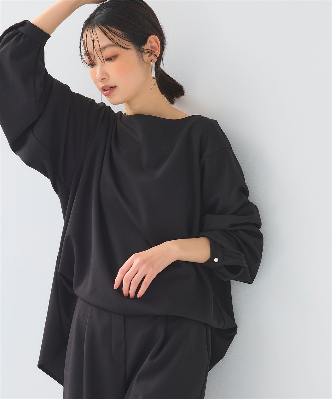 CROSS FUNCTION 《2点セット》サマ美え ジョーゼットボートネックブラウス&ワイドパンツセット【CF/クロスファンクション】_sub_16