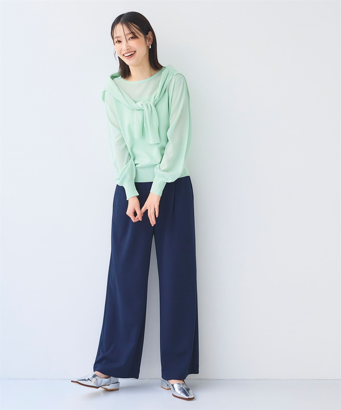 CROSS FUNCTION 《2点セット》サマ美え ジョーゼットボートネックブラウス&ワイドパンツセット【CF/クロスファンクション】_sub_24