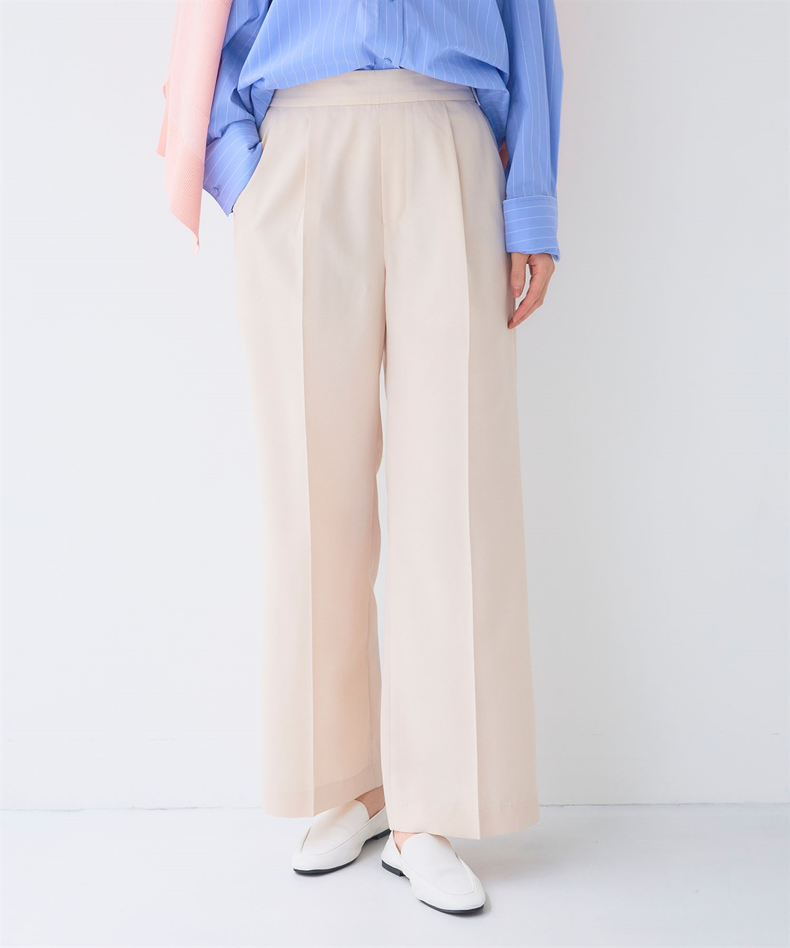 CROSS FUNCTION 《2点セット》サマ美え 冷感麻調テーラードジャケット&ワイドパンツセット【CF/クロスファンクション】_sub_3