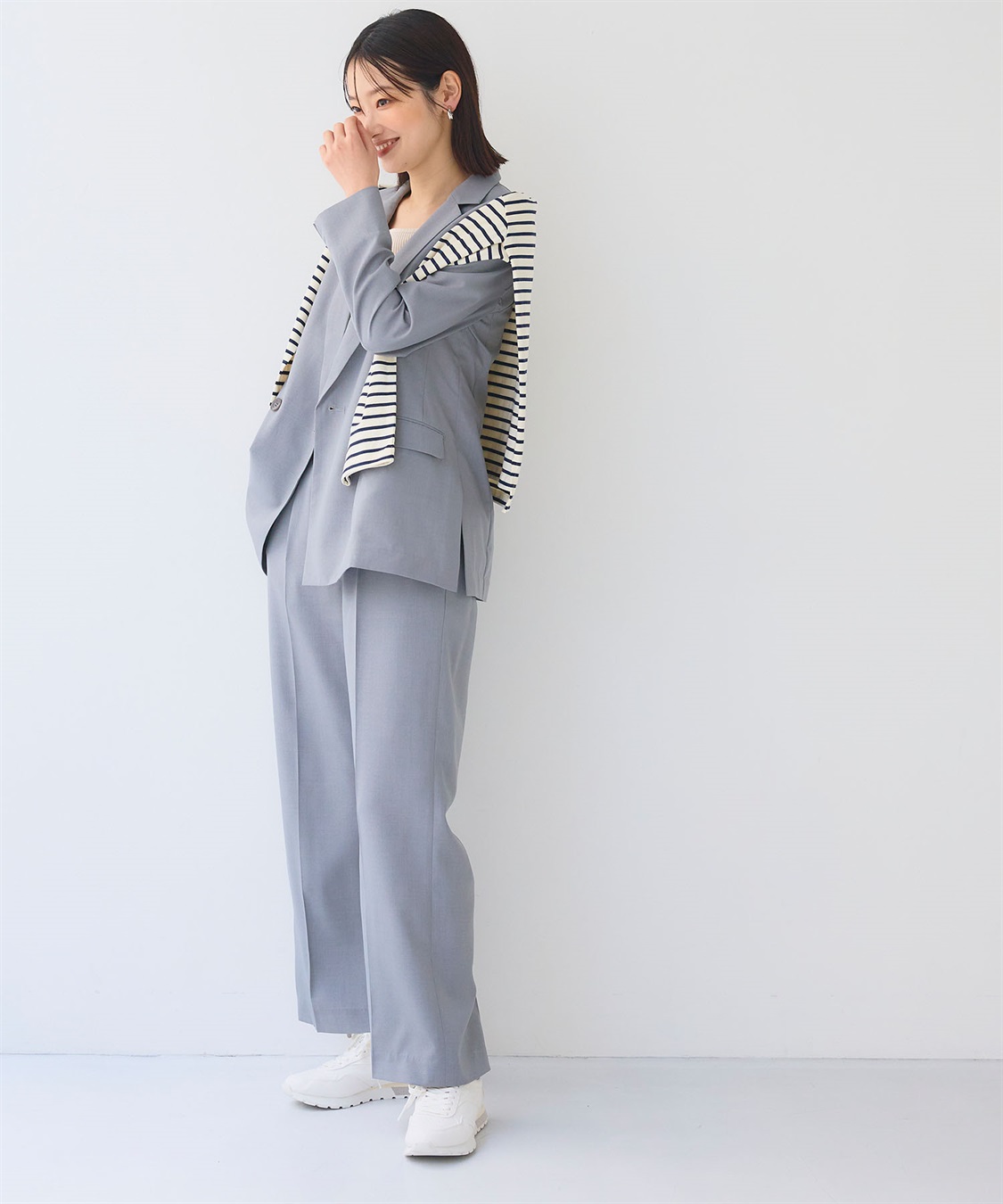 CROSS FUNCTION 《2点セット》サマ美え 冷感麻調テーラードジャケット&ワイドパンツセット【CF/クロスファンクション】_sub_10