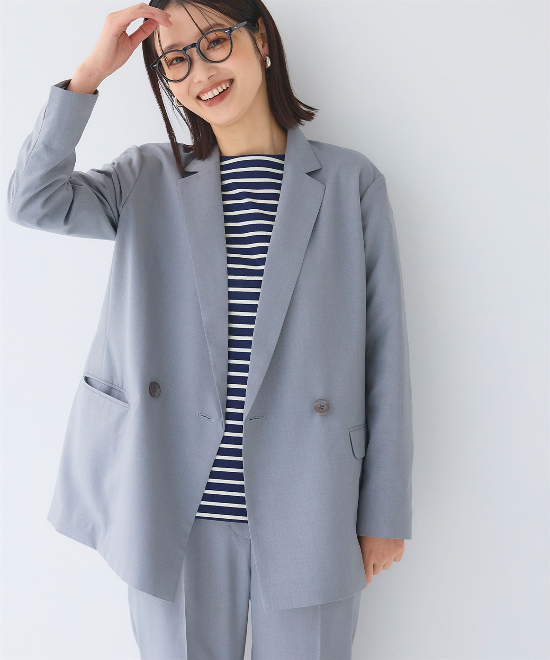 CROSS FUNCTION 《2点セット》サマ美え 冷感麻調テーラードジャケット&ワイドパンツセット【CF/クロスファンクション】_sub_12