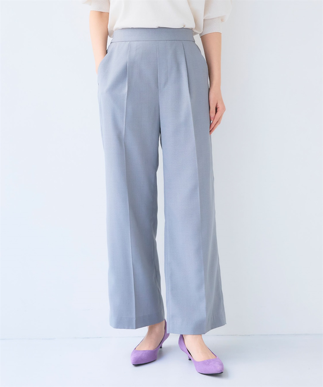 CROSS FUNCTION 《2点セット》サマ美え 冷感麻調テーラードジャケット&ワイドパンツセット【CF/クロスファンクション】_sub_14