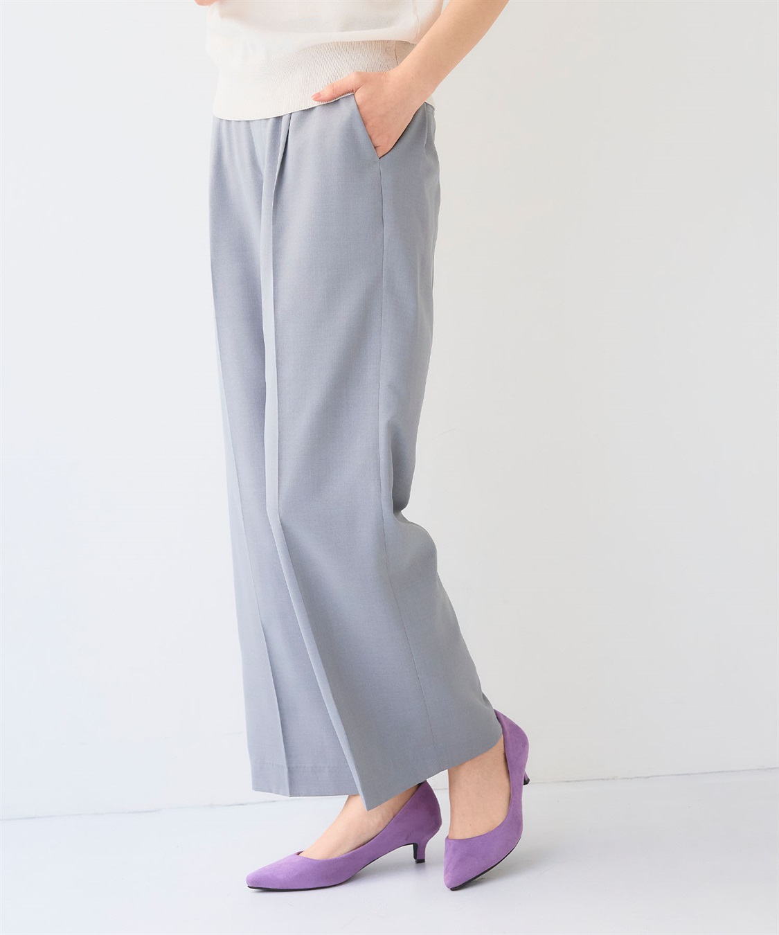 CROSS FUNCTION 《2点セット》サマ美え 冷感麻調テーラードジャケット&ワイドパンツセット【CF/クロスファンクション】_sub_15