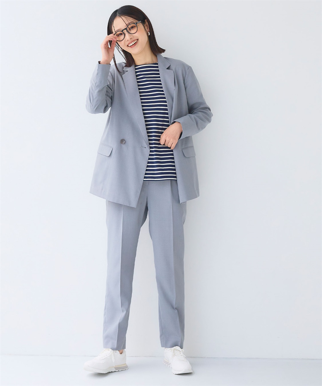 CROSS FUNCTION 《2点セット》サマ美え 冷感麻調テーラードジャケット&テーパードパンツセット【CF/クロスファンクション】_sub_8