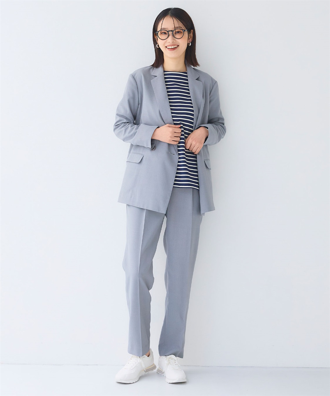 CROSS FUNCTION 《2点セット》サマ美え 冷感麻調テーラードジャケット&テーパードパンツセット【CF/クロスファンクション】_sub_9