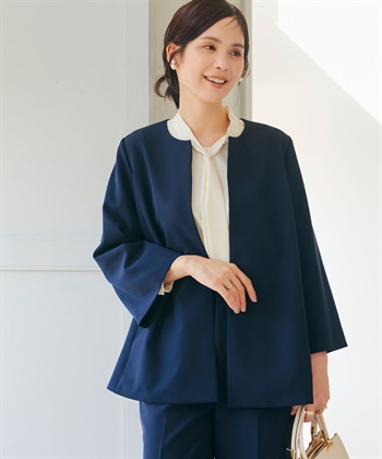 CROSS FUNCTION 《洗える・シワになりにくい》正解Aラインフレアジャケット_subthumb_1