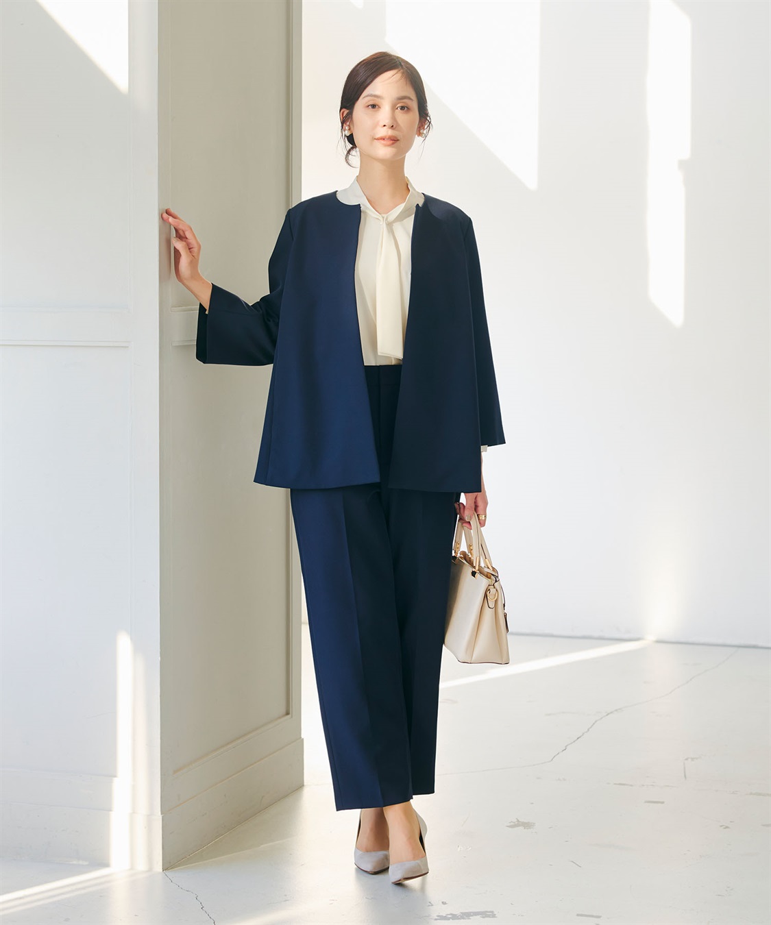 CROSS FUNCTION 《洗える・シワになりにくい》正解Aラインフレアジャケット_sub_13