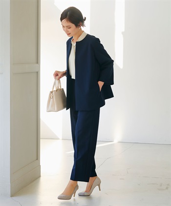 CROSS FUNCTION 《洗える・シワになりにくい》正解Aラインフレアジャケット_subthumb_15