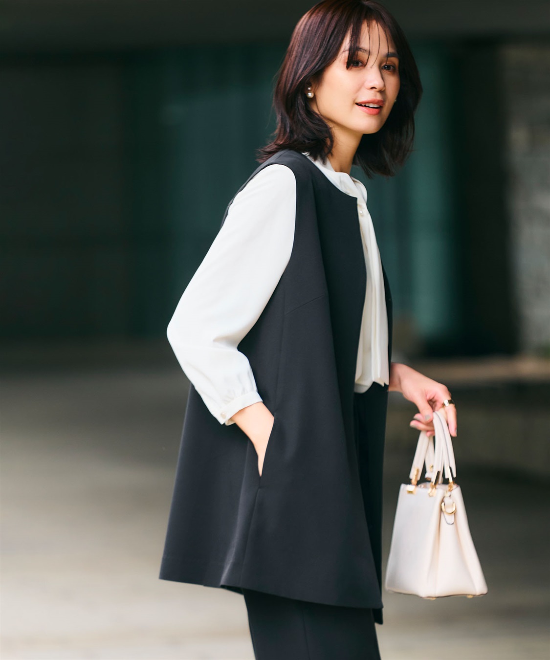 CROSS FUNCTION 《洗える・シワになりにくい》正解ロングジレ_sub_9