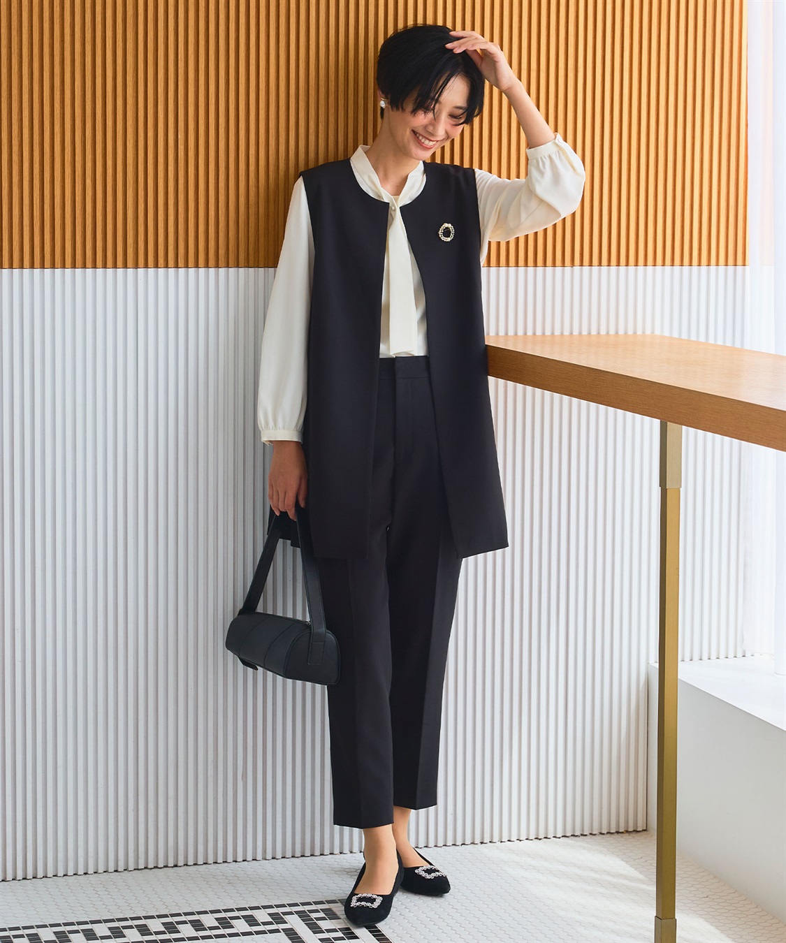 CROSS FUNCTION 《洗える・シワになりにくい》正解ロングジレ_sub_12