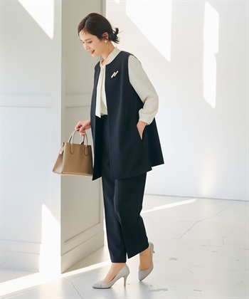 CROSS FUNCTION 《洗える・シワになりにくい》正解ロングジレ_subthumb_16