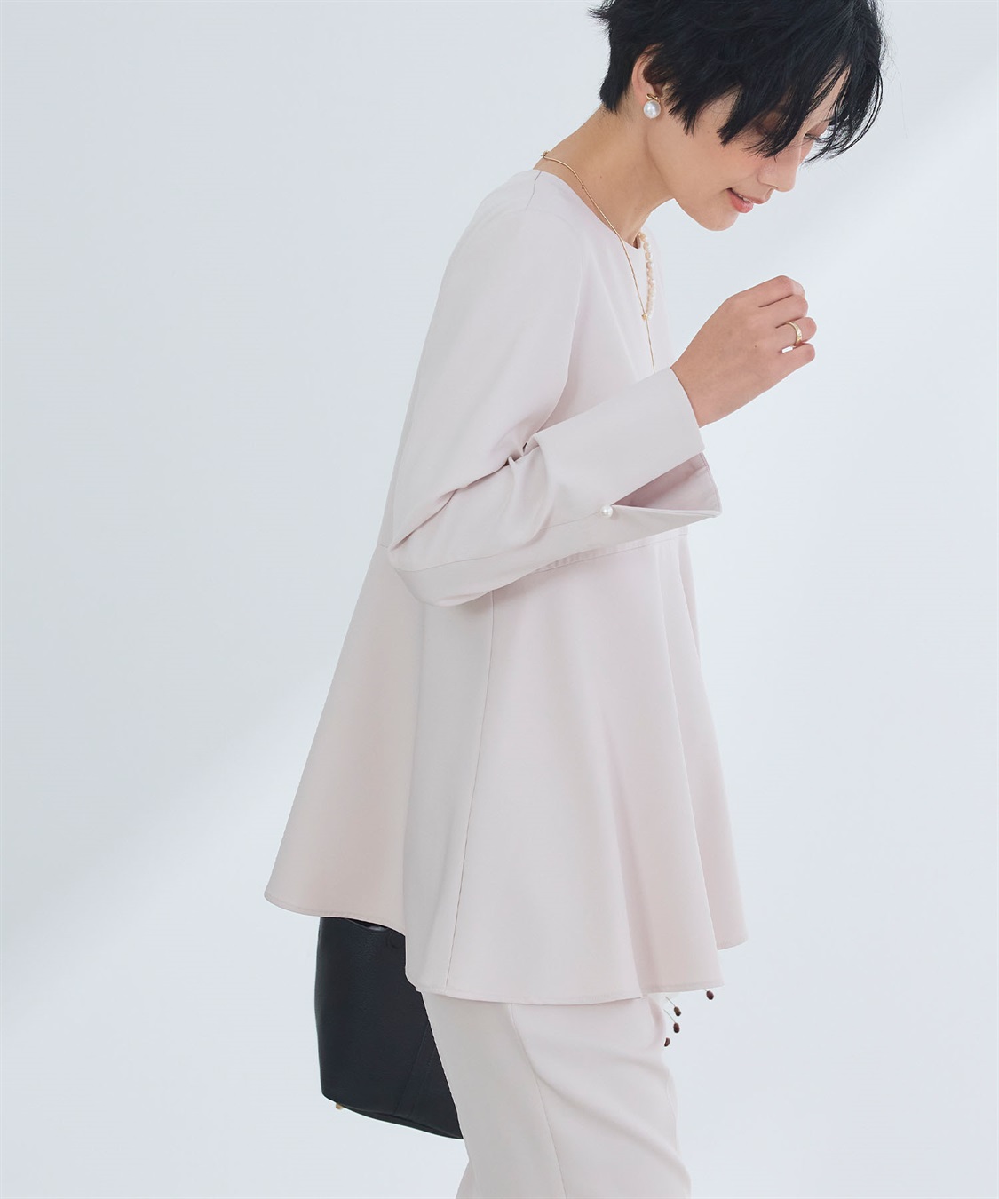 CROSS FUNCTION 《洗える・シワになりにくい》正解ペプラムブラウス_sub_3