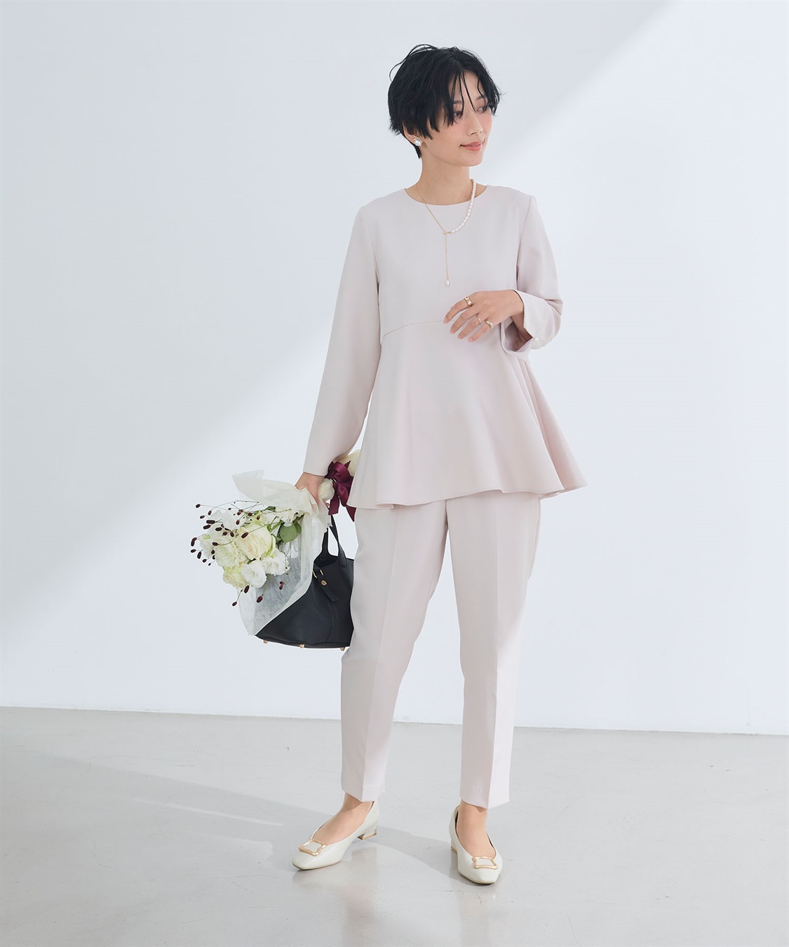 CROSS FUNCTION 《洗える・シワになりにくい》正解ペプラムブラウス_sub_4