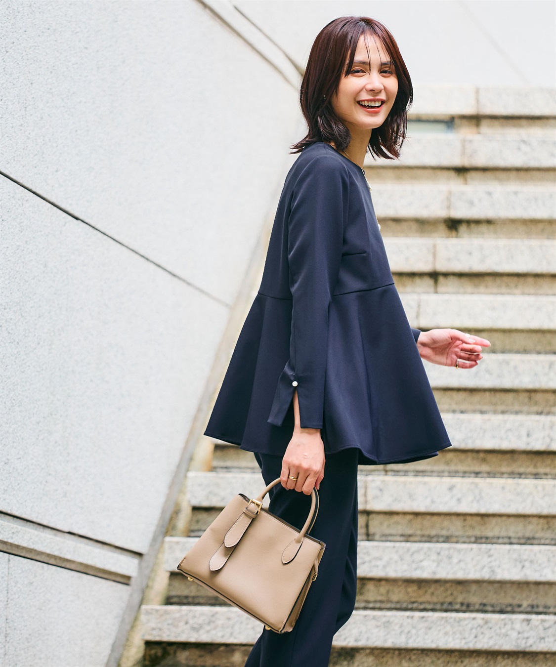 CROSS FUNCTION 《洗える・シワになりにくい》正解ペプラムブラウス_sub_11