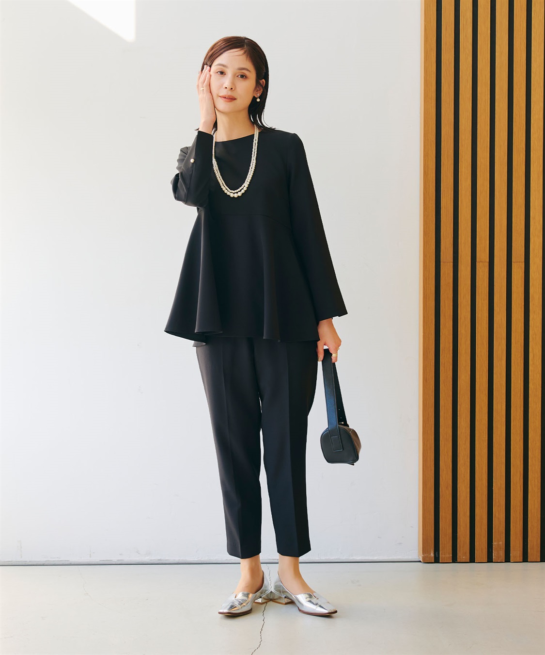 CROSS FUNCTION 《洗える・シワになりにくい》正解ペプラムブラウス_sub_25