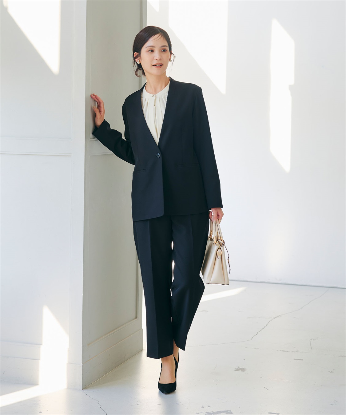 CROSS FUNCTION 《洗える・シワになりにくい》正解ノーカラージャケット_sub_5