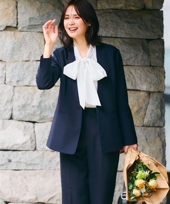 CROSS FUNCTION 《洗える・シワになりにくい》正解ノーカラージャケット_subthumb_14