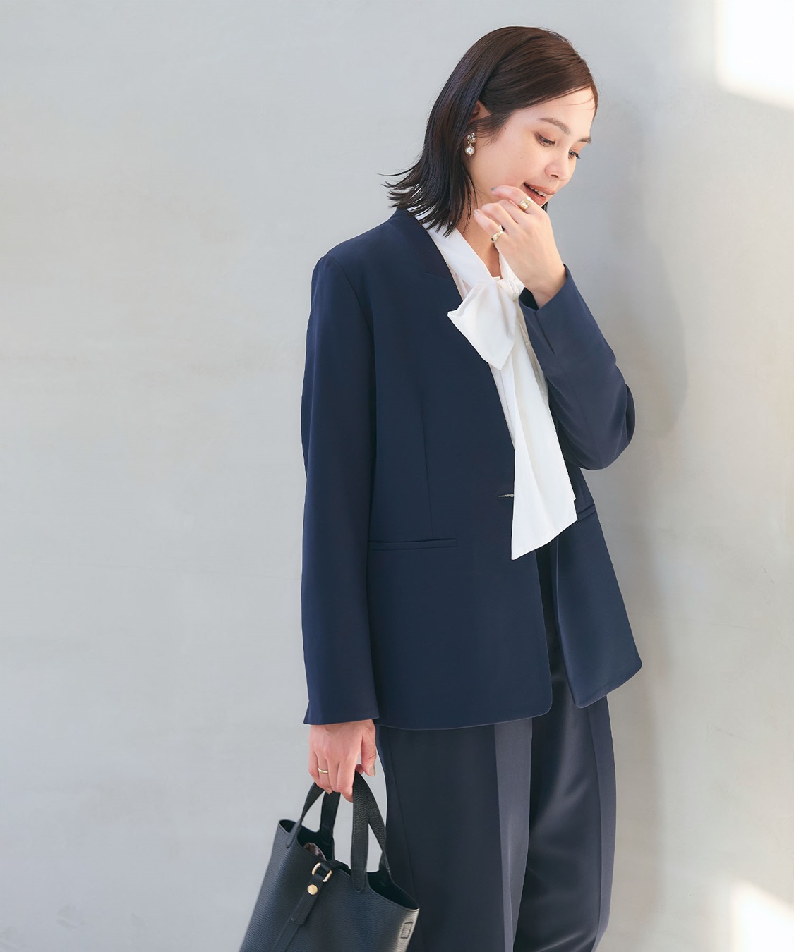 CROSS FUNCTION 《洗える・シワになりにくい》正解ノーカラージャケット_sub_16