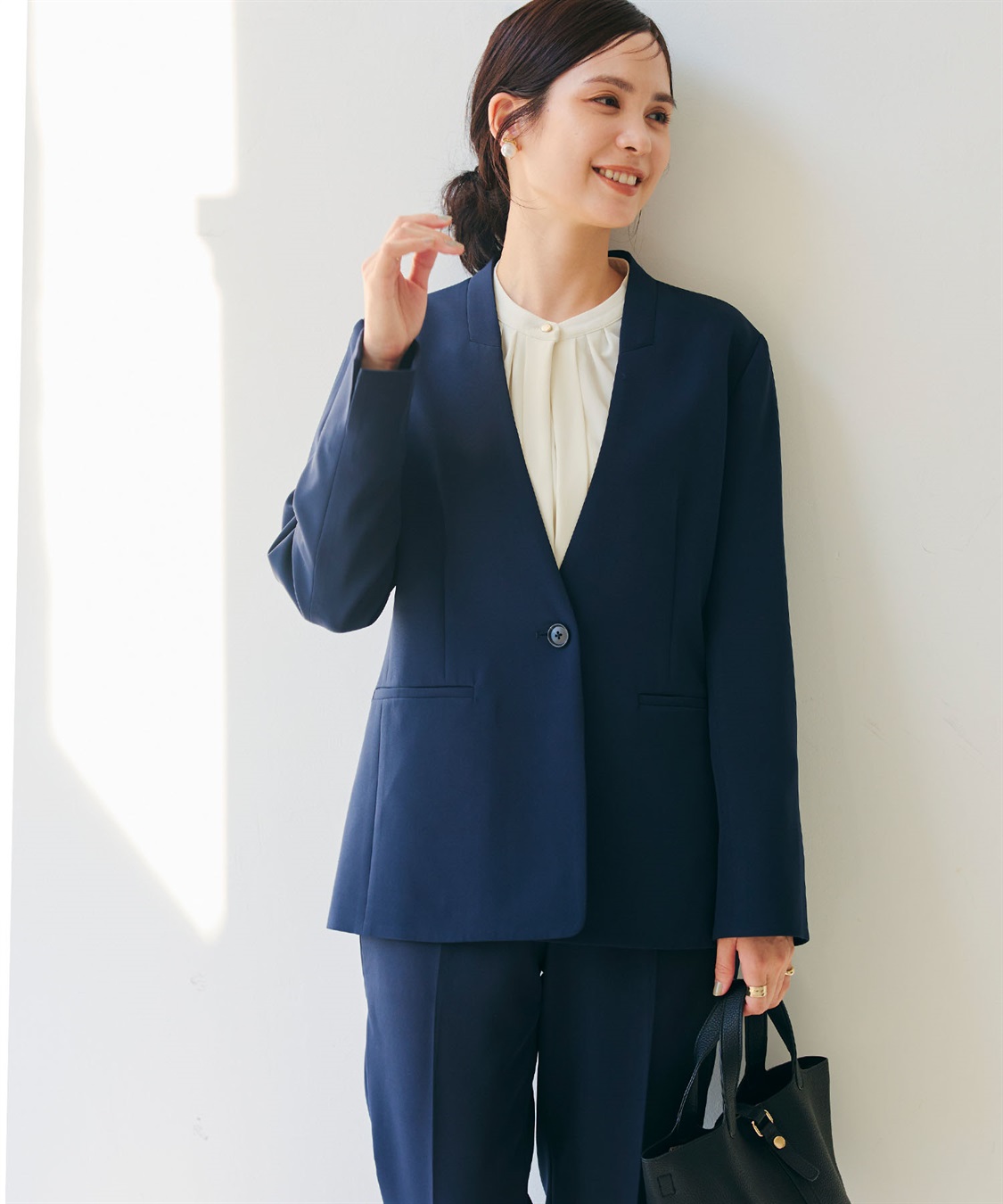 CROSS FUNCTION 《洗える・シワになりにくい》正解ノーカラージャケット_sub_17