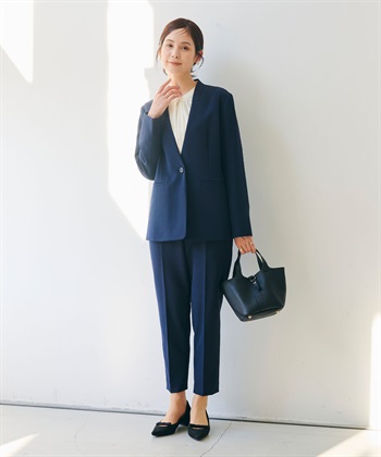 CROSS FUNCTION 《洗える・シワになりにくい》正解ノーカラージャケット_subthumb_18