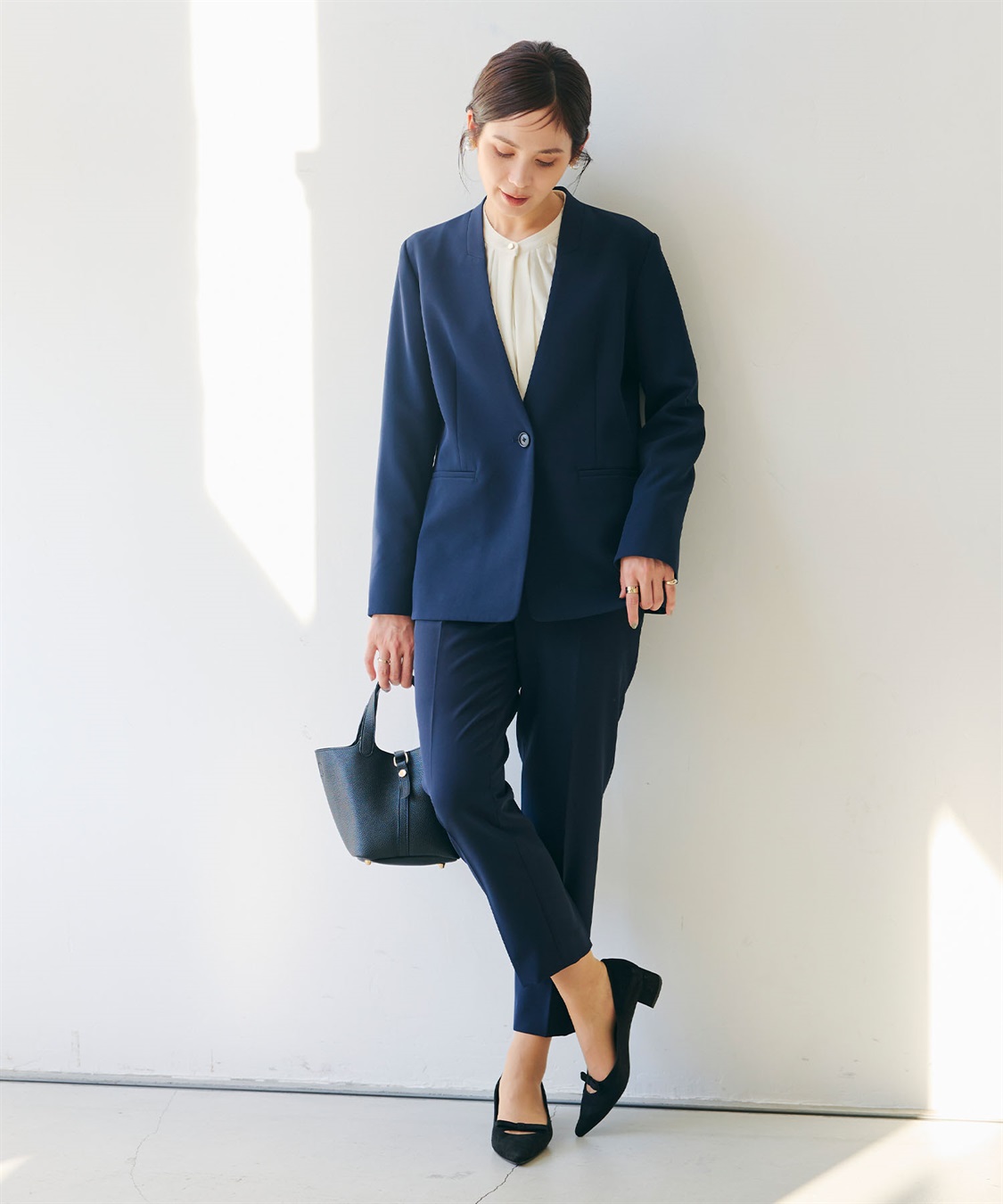 CROSS FUNCTION 《洗える・シワになりにくい》正解ノーカラージャケット_sub_19