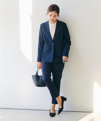 CROSS FUNCTION 《洗える・シワになりにくい》正解ノーカラージャケット_subthumb_19