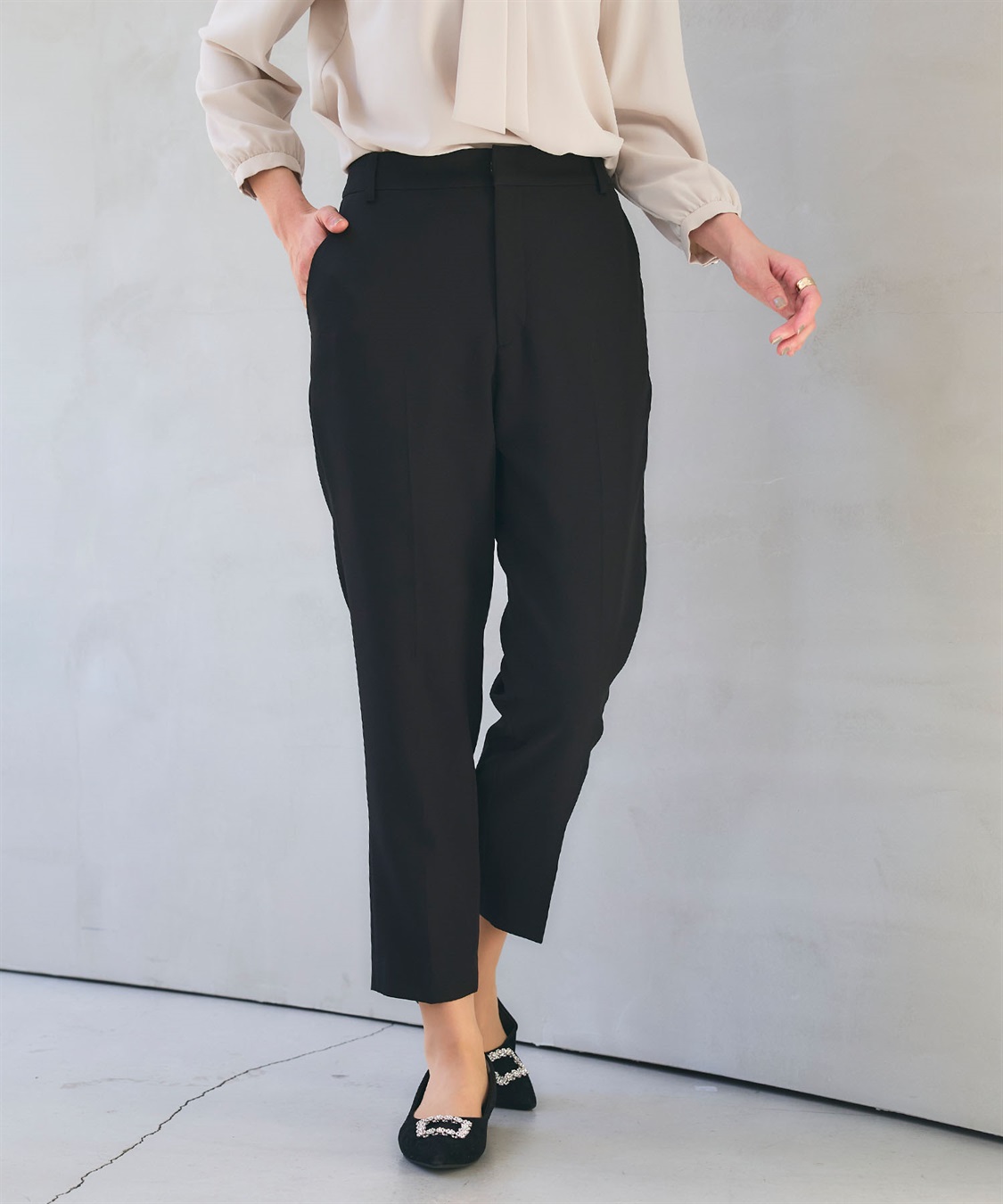 CROSS FUNCTION 《洗える・シワになりにくい》正解テーパードパンツ_sub_1