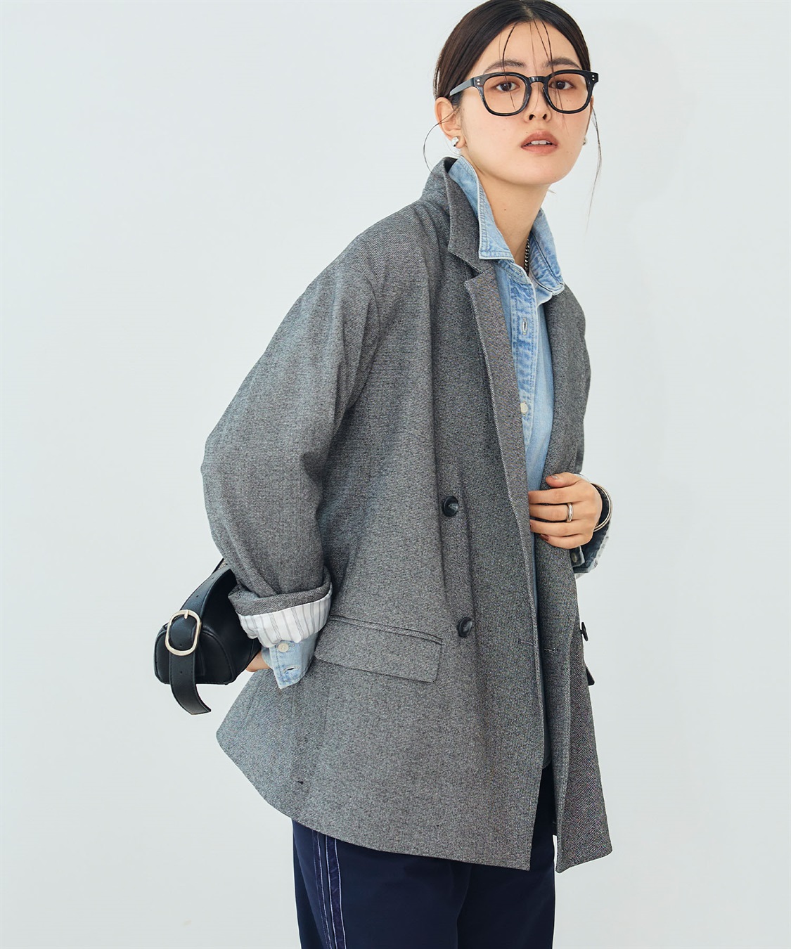 CROSS FUNCTION 《洗える》アクティかる  ウールライクジャケットコート_sub_1