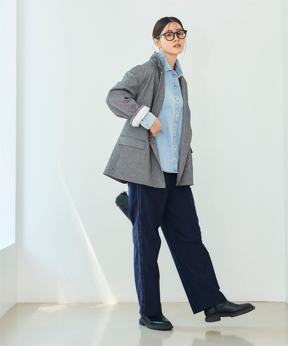 CROSS FUNCTION 《洗える》アクティかる  ウールライクジャケットコート_sub_10