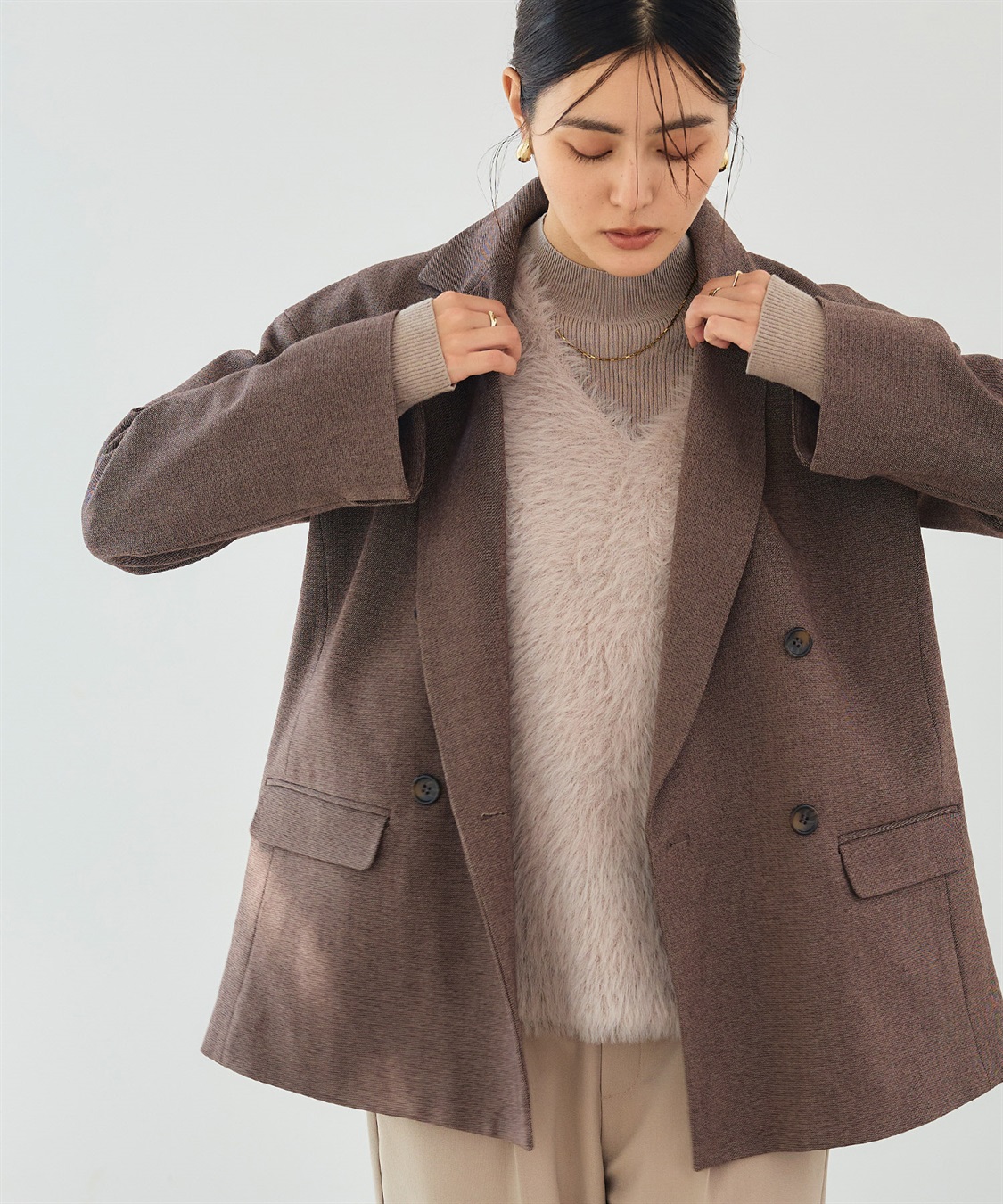 CROSS FUNCTION 《洗える》アクティかる  ウールライクジャケットコート_sub_13